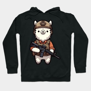 Tactical Alpaca Adventure Tee: Where Whimsy Meets Command Hoodie